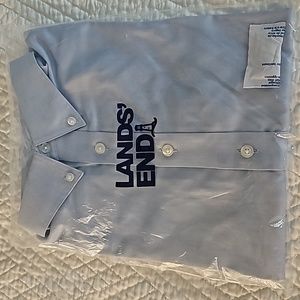 Lands' End Boys 12 Light Blue Uniform Short Sleeve Shirt